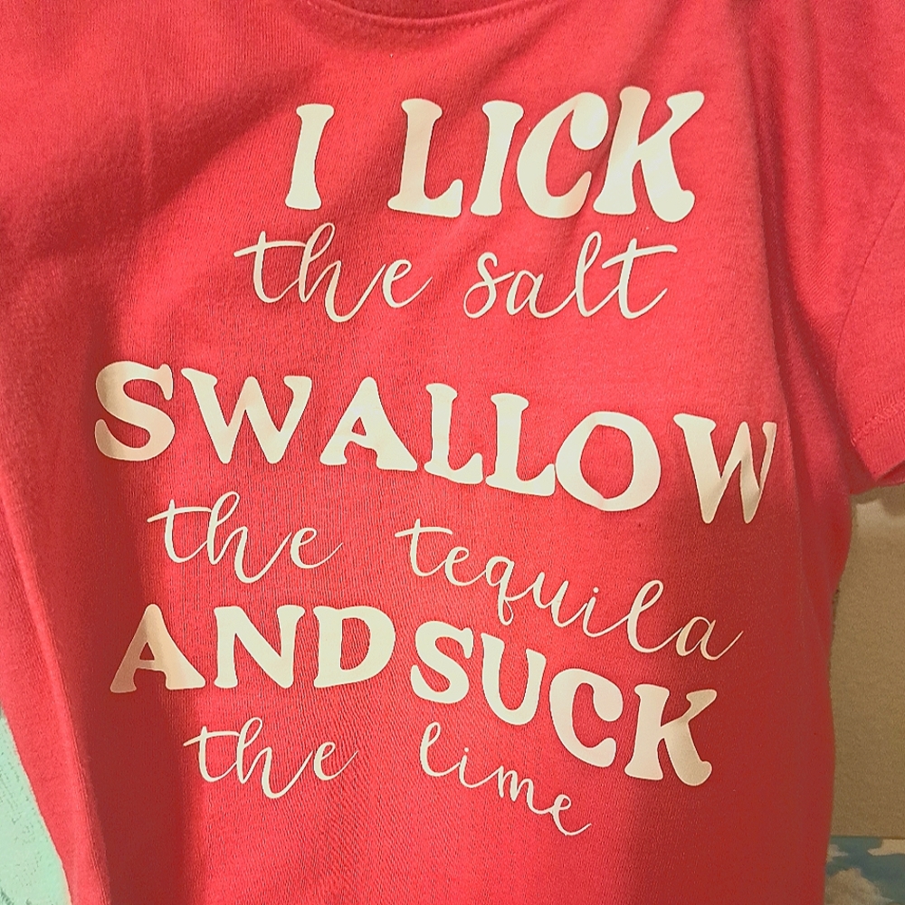 T-shirt. With humor saying